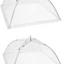 2 Pack Pop-Up Mesh Food Covers, 17 Inches Umbrella-Style Folding Mesh Food Cover Picnic Dome, Food Protector Tent Keep Out Flies, Bugs, Mosquitoes