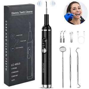 Teeth Cleaner Professional with LED Light Teeth Cleaning Set for Adults Kids Black|Health & Beauty