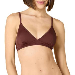 Amazon Essentials Womens Light-Support Classic Bikini Swimsuit Top (Medium, Deep Brown)