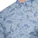 Eddie Bauer Men's Tall Short Sleeve Baja Shirt - Print (Blue, XXL)