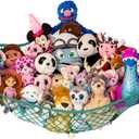 Lilly's Love Stuffed Animal Hammock | Corner Hanging Organizer, Toy Storage, Stuffed Animal Storage Net | Made From Quality Fishing Net, Holds 12lbs | 67"x47"x47" (Green)