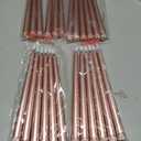 Macarrie 24 Packs Flameless Taper Candles Battery Operated Fake 11 Inch Long Candlelight LED Flameless Candlesticks Flickering Tapered for Spring Summer Wedding(Rose Gold)
