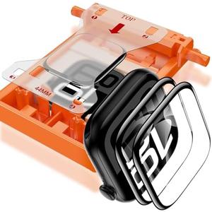 YMHML 2 Pack Tempered Glass Screen Protector for Apple Watch 44mm SE Series 6/5/4, [Zero Bubble] 3D Full Coverage Strong Adhesion Waterproof Film with [Automatic Align Tech] for iWatch Accessories