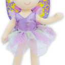 June Garden 16" Enchanted Garden Fairy Doll Yaritza - Plush Stuffed Soft Doll Girl Gift - Purple Outfit and Wings