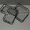 YASONIC Corner Adhesive Shower Caddy, with Soap Holder and 12 Hooks, Rustproof Stainless Steel Bathroom Organizer, No Drilling Wall Mounted Rack, Black, 3-Pack