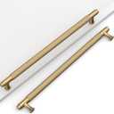 Coinkoly 20" Champagne Bronze Cabinet Pulls Knurled Kitchen Cabinet Handles Drawer Pulls Brass Cupboard Hardware for Cabinets