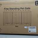 32" Extra Tall Freestanding Dog Gate, Foldable Pet Gate for Doorways Stairs Hallways, 3-Panel Dog Fence with Support Feet for Stability, Folding Puppy Gate Easy to Carry No Drilling 54"x32"