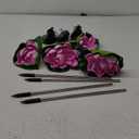 4 Pcs Solar Diwali Decoration Outdoor Diwali Lotus Lamp Decorations Solar Pathway Lights LED Waterproof Lotus Lights with Water Lily Outdoor Decor Garden Indian Temples Pooja Gifts