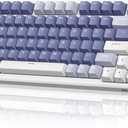 RK ROYAL KLUDGE M75 Mechanical Keyboard with OLED Smart Display and Volume Knob, 2.4G/USB-C/BT Gasket Mounted 75% Layout Wireless Gaming Keyboard with 81 Keys, RGB Backlit Hot-Swappable Red Switch