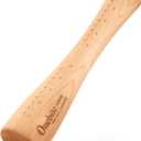 Onebite Sauerkraut Pounder for Mason Jars, Vegetable Fermentation Tamper for Sauerkraut Crocks with Scale Marks - 12" One Piece of Solid Wood, Classic Flat Base