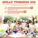 Shaking Santa Dog Toy, Singing and Dancing Plush Puppy, Animated Christmas Plush Toy, Funny Interactive Santa Claus Dog Figure, White Elephant Gift for Kids and Families, Holiday Holiday Decor