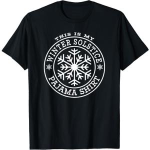 This Is My Winter Solstice Pajama Shirt Snowflake Snow Art T-Shirt