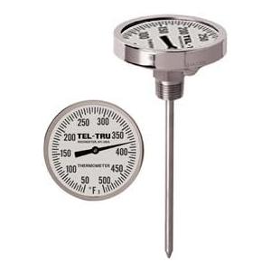 Tel-Tru UT300 Barbecue Thermometer, 3 inch aluminum dial, 6 inch stem, 50/550 degrees F