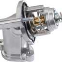 MITZONE Engine Coolant Thermostat Housing Assembly Compatible with 2016-2022 Chevy Camaro Colorado 2017-2022 GMC Canyon 201-2022 Cadillac CT5 CT6 ATS Aluminum