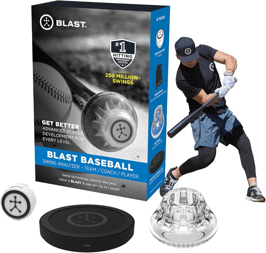 Blast Motion Baseball Swing Analyzer - Improve Your Swing at Every Level - Batting Trainer - Real-time Feedback, Swing Metrics, Video Capture Highlights, Track Performance (GEN3 Sensor)