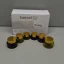 6 Pcs 0.5/1/ 2 oz Glass Jar with Lids Travel Size Containers for Toiletries Round Cosmetic Jars with Inner Travel Accessories for Storing Lip, Body Scrub, Lotion, Bath Salts(Amber,Green)