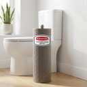 Rubbermaid Toilet Paper Holder Stand with Lid, Holds 4 Regular or Mega-Sized Rolls, Freestanding, Charcoal Gray