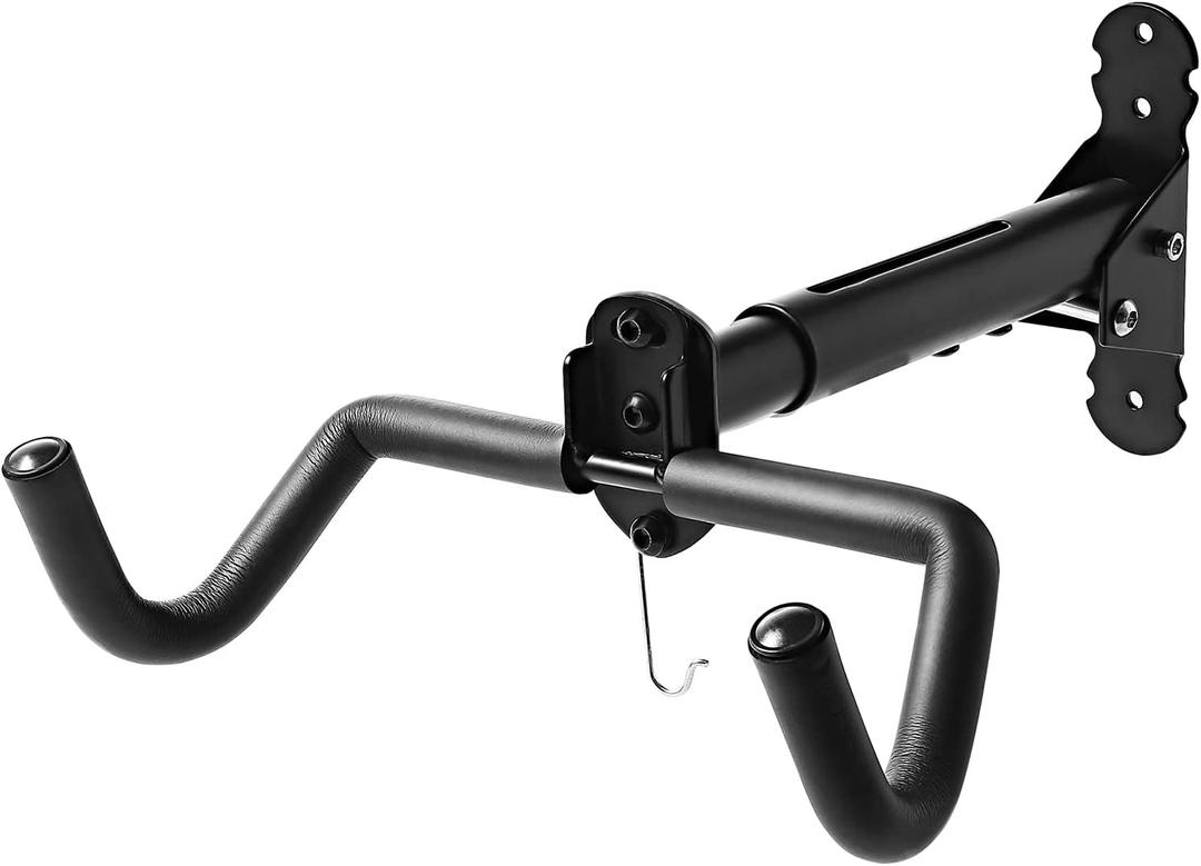 Gootus Bike Wall Mount Hanger - Horizontal Bicycle Indoor Storage Rack | Cycling Wall Mounted Holder Hook - Hang Your Road, Mountain or Hybrid Bikes in Garage or Home (Black 1Pack)