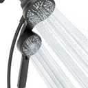 Cobbe High Pressure 3-Way Shower Head Combo, Hand Held Shower & Rain Shower Separately or Together, Dual 2 in 1 Showerhead with Stainless Steel Hose - Black