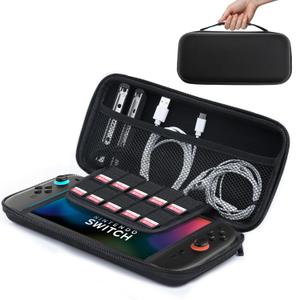 amCase Carrying Case for Nintendo Switch 2 [7.9''] 2025 - Protective Hard Shell Portable Travel Carrying Case Pouch for Switch Console and Accessories (Black)