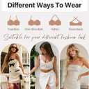 DEANGELMON Strapless Bras for Women Seamless Padded Bandeau Bra Non-Slip Silicone Tube Top Wireless Push Up Convertible Bralettes(Coffee,L) (Brown, L)