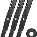 Belleone 115-2454-03 Mower Blades Fit for to ro & Ex Mark 54" Deck, Mulching Blades Compatible with to ro TimeCutter HD ZX5400 Titan MX5400 ZX5420, Replace 115-4999 115-4999-03, 3 Pack