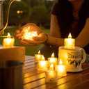 SupBri 12 Pack Flameless Tea Lights Candles Battery Operated, Crystal Led Tealight Candles,Votive Electric Fake Candles for Valentines Wedding Diwali Christmas Decorations