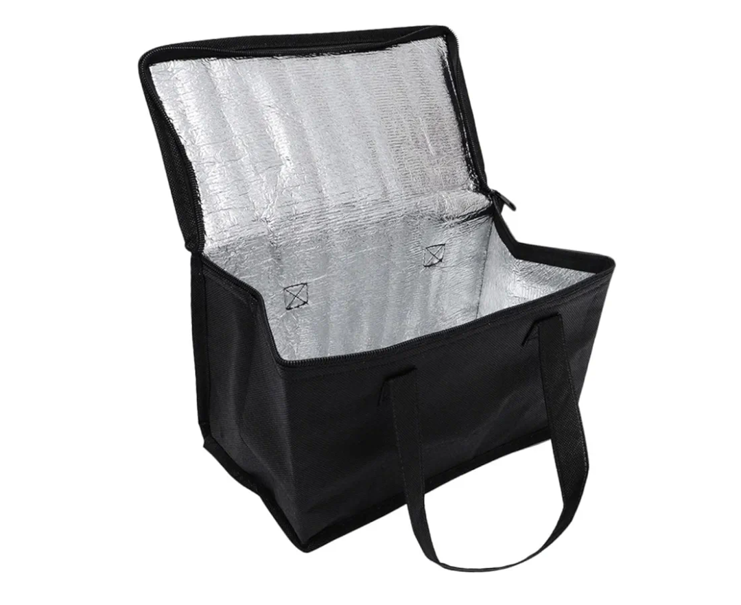 Insulated Lunch Aluminum Thermal Take out for Camping Picnics and Grocery Storage Portable and Collapsible Design for Food Preservation 10"x22"