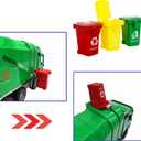 Mini Size Trash Can Toy,Garbage Truck's Trash Cans, Mini Curbside Vehicle Garbage Bin Trashcan Great for Kids Toddlers (2 Inches)