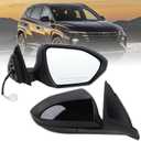 Right Passenger Side Door Mirror Compatible With 2022 2023 2024 2025 Hyundai Tucson With Power Glass Manual Folding Black Replace#87620CW000(3 Pins)