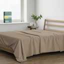 THREAD SPREAD 100% Organic Cotton Percale Weave Fitted Sheet King Size, Taupe, 1 Deep Pocket King Fitted Sheet, Fits Mattress Upto 16" Crisp and Cool Bed Linen, Luxury GOTS Certified Sheets