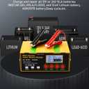 12-Amp Smart Battery Charger,Lithium,Lead-Acid(AGM/Gel/SLA) Pulse Repair Car Battery Charger,Trickle Charger,Maintainer/Deep Cycle Charger,12V/10A | 24V/7.5A for Automotive,Boat,Motorcycle,Lawn Mower