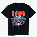 I Am The Birthday Boy Spider Party Family Matching Boys Kids T-Shirt Youth Medium