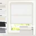 AOSKY No Drill Cordless Light Filtering Cellular Shade 26" W x 64" H Linen | No Tools Honeycomb Blinds for Indoor Windows, Free-Stop Shades for Home, Thermal Insulated, Noise Reducing