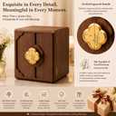 Black Walnut Jewelry Box for Women, 5-Layer Double-Door Cabinet Organizer
