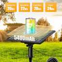 Brightown 108FT Solar String Lights Outdoor with Remote and 52 LED Shatterproof Bulbs, Dimmable & Timable, 3 Light Modes, Solar Patio String Lights Outdoor for Cafe, Garden, Deck, Outside Wedding