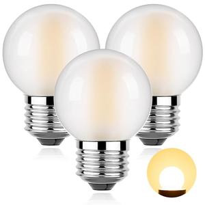 Sphoon Dimmable LED 4W Globe Light Bulb,40W Equivalent E26 Standard Screw Base Small Decorative Bulb for Vanity,Bathroom,Wall Sconces,G16.5 Soft Warm 2700K 480Lumen Frosted,3 Pack