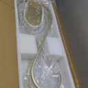 Gold Led Chandeliers for Dining Room Light Fixture Modern Led Pendant Light Kitchen Island Lighting for Kitchen Island Chandelier Over Table, Dimmable Adjustable Height Pendant Light Ceiling Hanging