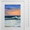 11x14 Wavy Picture Frame With Mat For 8x10, Wavy Edge Wooden Picture Frame with Real Glass - Wall Mount Display, White, 2 Pack