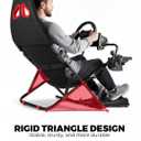RACGTING Foldable Racing Simulator Cockpit for Logitech Thrustmaster MOZA