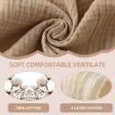 Muslin Baby Bibs - Soft 100% Cotton Drool Bandana Bibs for Baby Girls, 8 Solid Colors Set