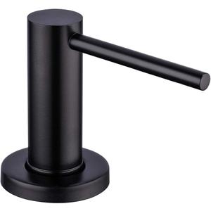 Matte Black Kitchen Sink Soap Dispenser GAPPO Countertop Pump Hand Lotion Built in Bottle Upgrade Stainless Steel Screw (With 17 oz bottle)