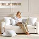 MIULEE 20x20 Pillow Inserts,Set of 2 100% Virgin Microfiber with Cotton Cover Throw Pillows for Couch Sofa and Bed