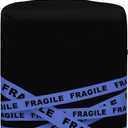 HYPER VENTURE Washable Luggage Cover - Fashion Suitcase Protector Fits 18-22 Inch Luggage (Fragile, S)