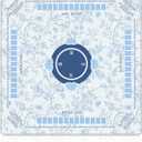Blue Chinoiserie Floral Mahjong Mat 31.5 x 31.5 in, Vintage Pastel Blue and White Floral Anti Slip and Noise Reduction Game Table Cover for Mahjong Dominoes Card Board Tile Games
