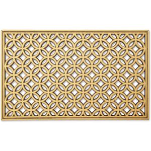 DII Rubber Doormats Collection All Weather, 18x30, Gold Double Ring (1'6" x 2'6" (Rectangular))