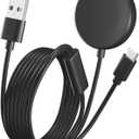 Bicmice Charger Compatible with Samsung Galaxy Watch 7/Ultra/FE/6/6 Classic/5 Pro/4 Classic/3/Active 2/Active 2 in 1 USB to USB C Charger Cable for Galaxy Watch Phone Tablet Earphone etc.