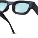 HYCEEDI Thick Square Frame Sunglasses for Women Men Fashion Chunky Rectangle Sun Glasses Shades