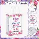 Kolldenn 12 Pack Religious Mother's Day Gift Bags Bulk, Small Paper Treat Goodies Sacks Party Favors Bag with Handle & Floral for Mom Grandma Christian Church Sunday School Party Supplies, 6x3x8