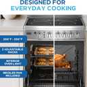 Avanti 24-Inch Freestanding Electric Range with Ceramic Glass Cooktop and Digital Timer, in Stainless Steel (CERU240P3S)